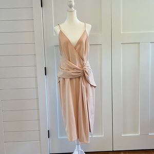 Peach Midi Dress- Perfect for weddings or special occasions